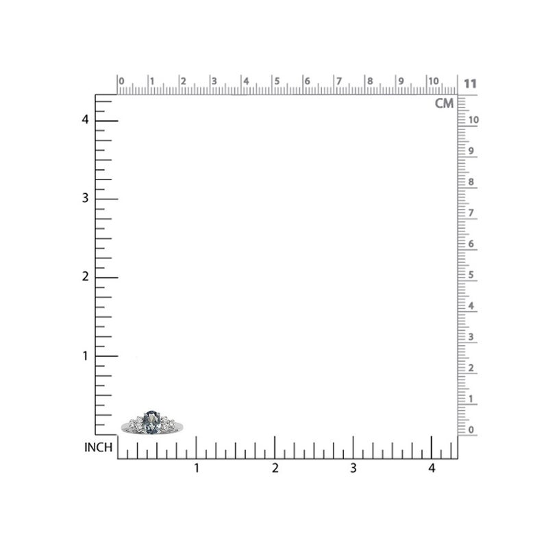 Silvershake Simulated Color Change Alexandrite White Gold Plated 925 Sterling Silver Engagement Ring Size 9 - Image 2