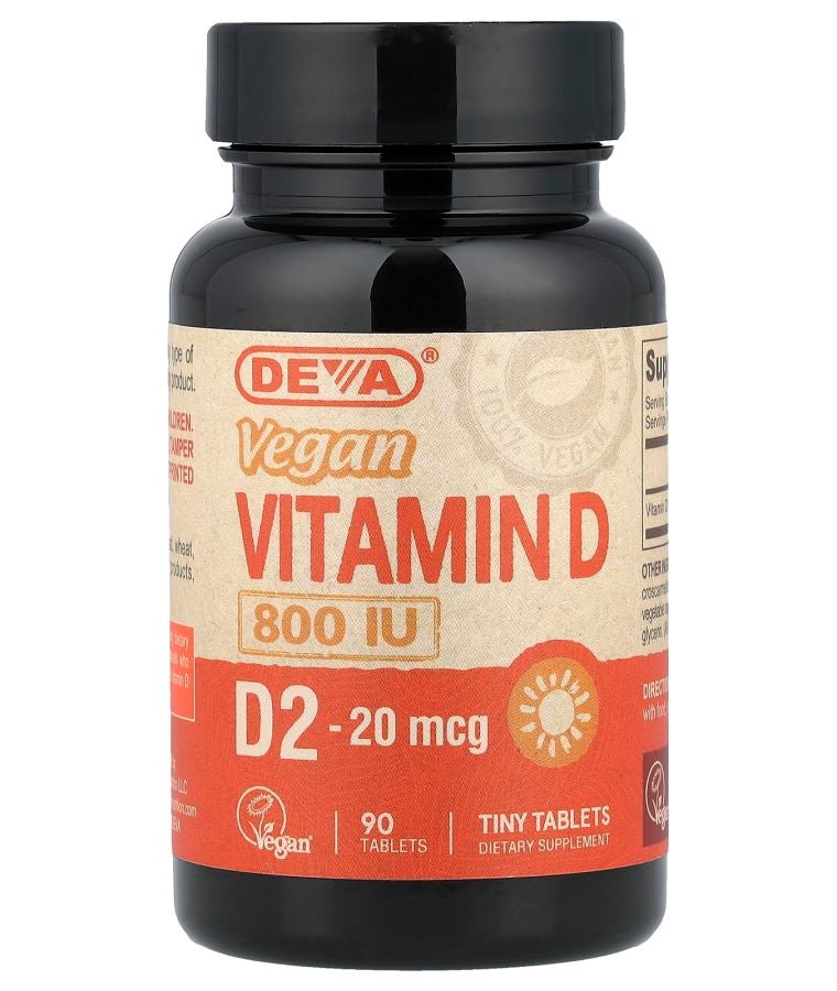 Deva Vegan Vitamin D2 20 mcg (800 IU) 90 Tablets