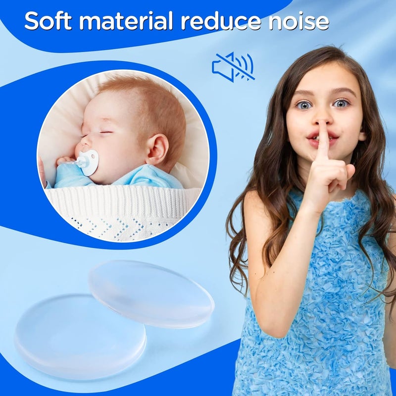 YASUOA 6 Pieces Door Stopper Wall Door Handle Stopper SelfAdhesive Silicone Transparent Round Wall Protector Door Stops Door Handle Bumper Pads for Wall Fridge Cabinets - Image 5