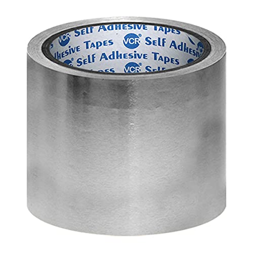 VCR Aluminium Foil Tape - Silver Tape - 18 Meters in Length 96mm / 4" Width - 1 Roll Per Pack - Foil Tape for Air Duct Joining, Used for AC Ducting, Pipe Work, High Temprature Ducting Tape - Image 1