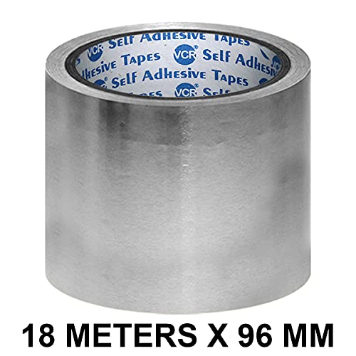 VCR Aluminium Foil Tape - Silver Tape - 18 Meters in Length 96mm / 4" Width - 1 Roll Per Pack - Foil Tape for Air Duct Joining, Used for AC Ducting, Pipe Work, High Temprature Ducting Tape - Image 2