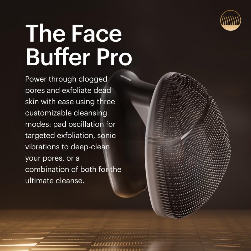 MANSCAPEDÂ® Skin Ultraâ„¢ Starter Kit - Men's Daily Skincare Routine with Face Buffer PRO Electric Silicone Scrubber, Exfoliating Face Wash with Ceramides, Facial Moisturizer Infused with Hyaluronic Acid - Image 5