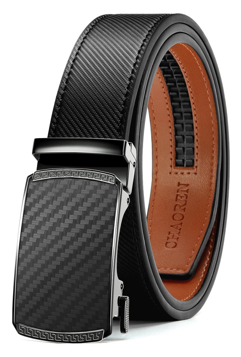 CHAOREN Mens Belt Leather Ratchet Belt - Customizable Fit, Effortless Style (35mm) - Image 1
