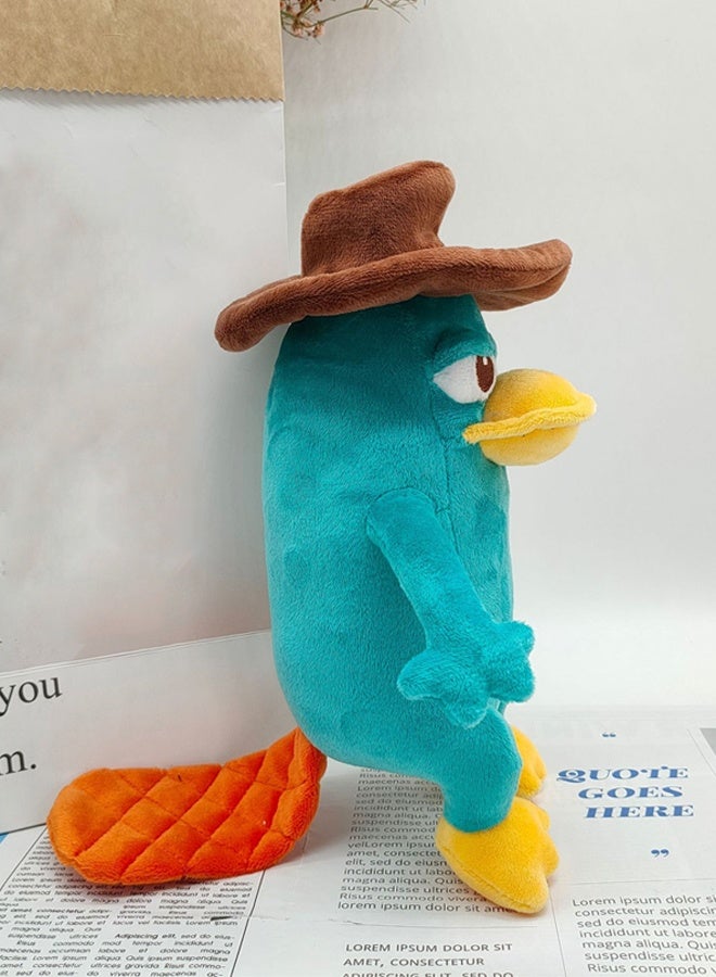 HALAMODO Perry The Platypus Doll - 25cm (9.8 Inches) Soft Plush Toy, Iconic Blue-Gray Fur & Secret Agent-Inspired Design, BPA-Free Hypoallergenic for Kids Ages 3+, Fans Collectible, Cuddle Toy & Display Decor - Image 5