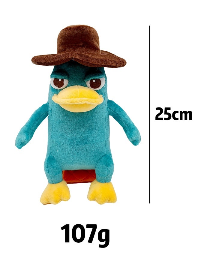 HALAMODO Perry The Platypus Doll - 25cm (9.8 Inches) Soft Plush Toy, Iconic Blue-Gray Fur & Secret Agent-Inspired Design, BPA-Free Hypoallergenic for Kids Ages 3+, Fans Collectible, Cuddle Toy & Display Decor - Image 2
