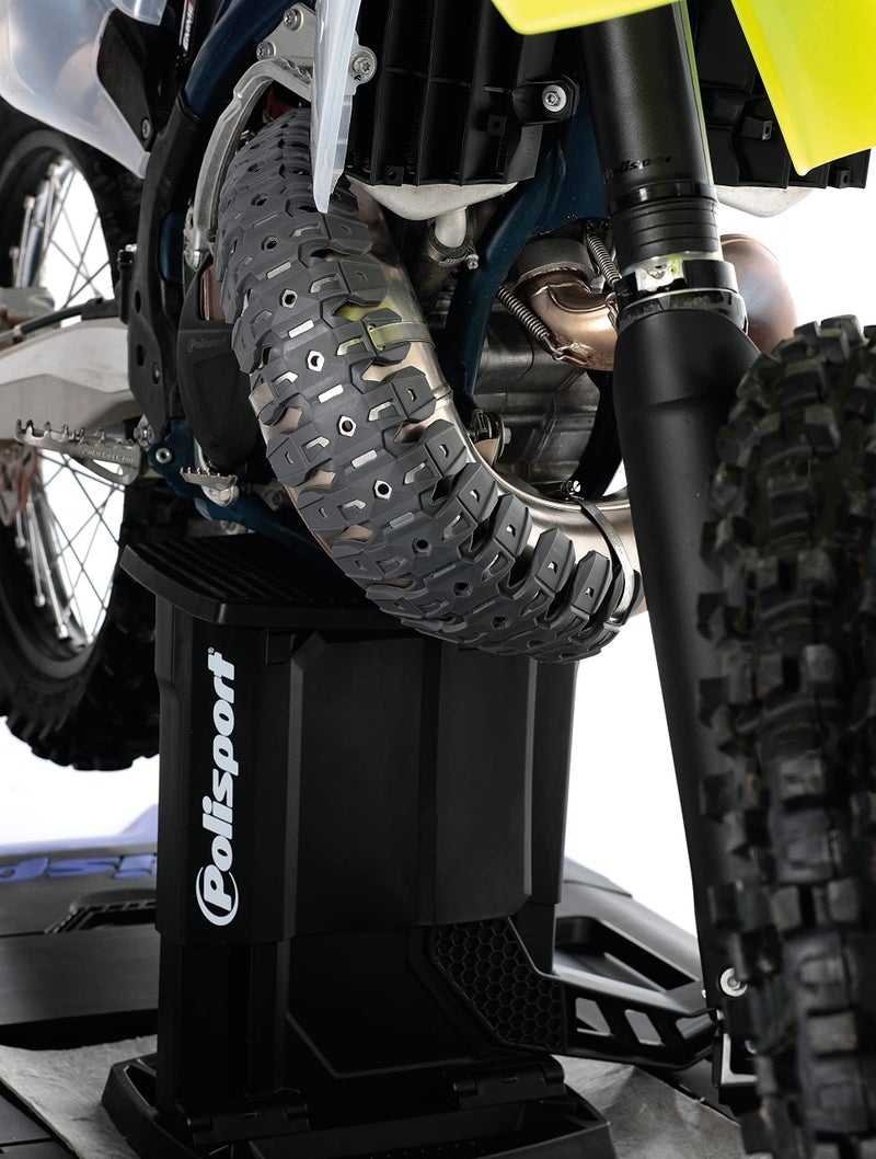 Polisport Armadillo Pipe Guard - Easy Install, Lightweight Dual Compound for Flexible Fit & Durable Protection - Universal Fit (2 Stroke Motorbike) - Orange - Image 3