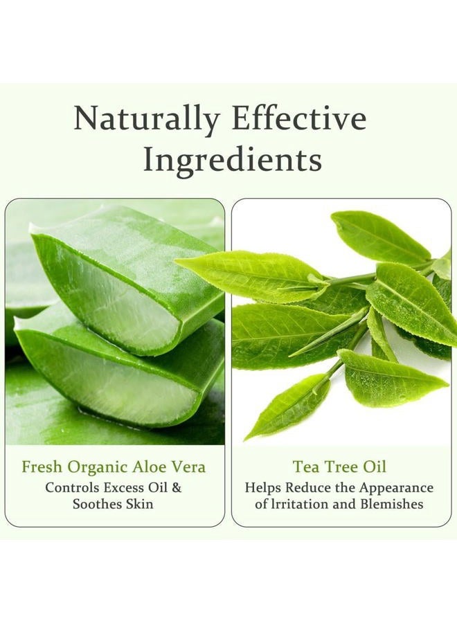 Aloderma Organic Aloe Vera Gel for Skin + Tea Tree Oil, Made within 12 Hours of Harvest, Soothing Pure Aloe Vera Gel for Face, Works Great for Scalp, Acne & Aftershave, All Natural Aloe Gel - 10.6 Oz - Image 3