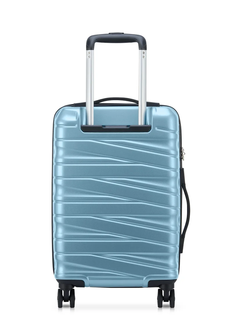 DELSEY Paris Tiphanie 55cm Hardcase 4 Double Wheel Expandable Cabin Luggage Trolley Case Aqua - 00389280142ME