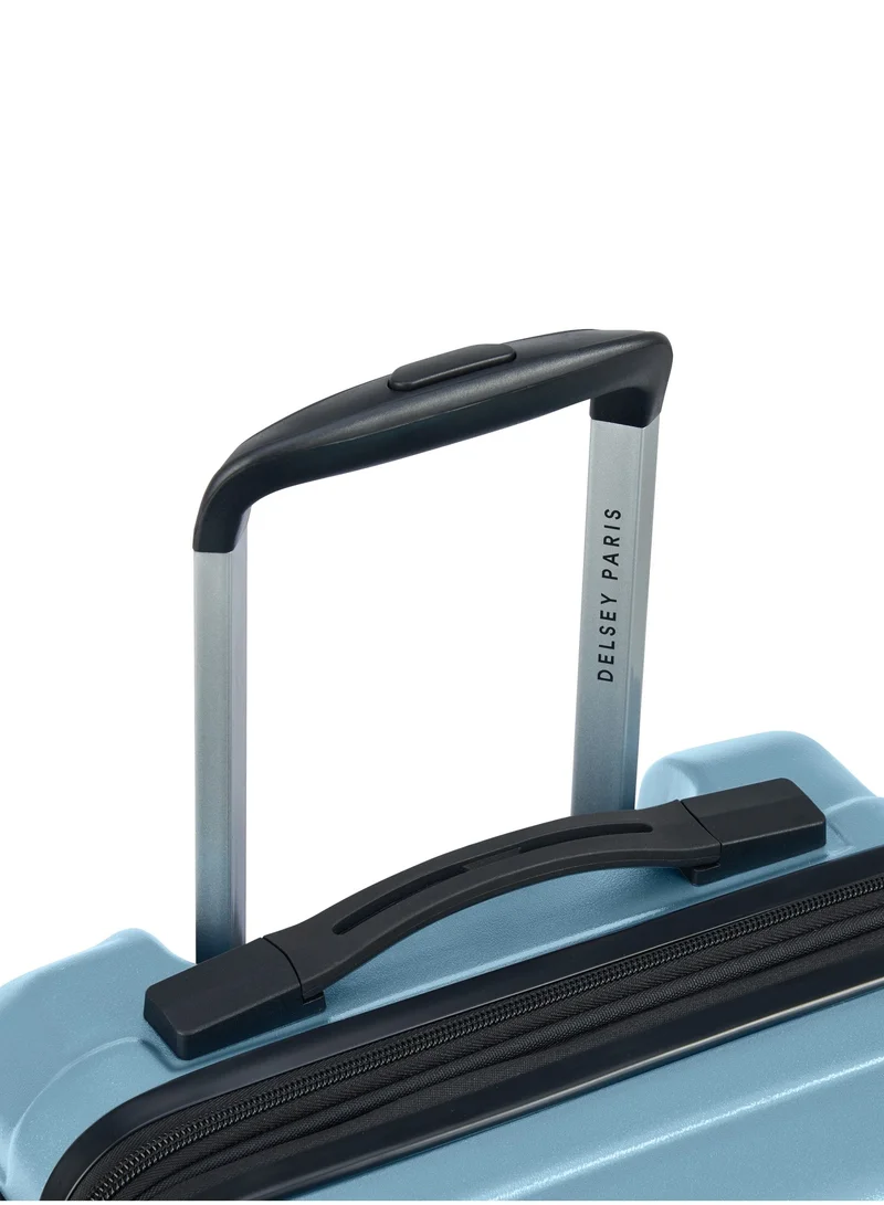 DELSEY Paris Tiphanie 55cm Hardcase 4 Double Wheel Expandable Cabin Luggage Trolley Case Aqua - 00389280142ME