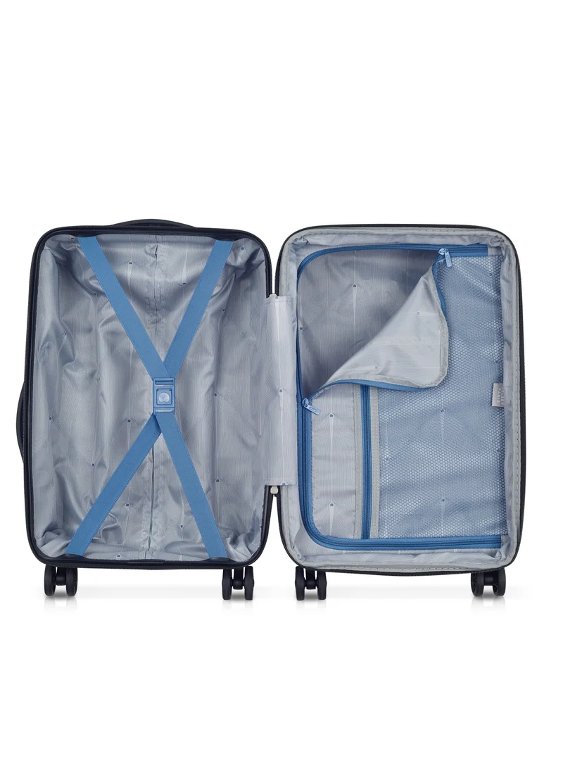 DELSEY Paris Tiphanie 55cm Hardcase 4 Double Wheel Expandable Cabin Luggage Trolley Case Aqua - 00389280142ME