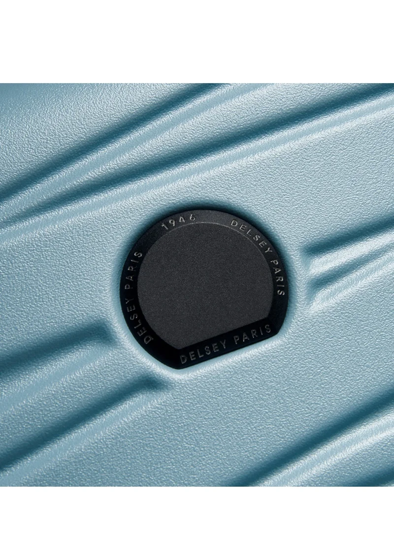 DELSEY Paris Tiphanie 55cm Hardcase 4 Double Wheel Expandable Cabin Luggage Trolley Case Aqua - 00389280142ME