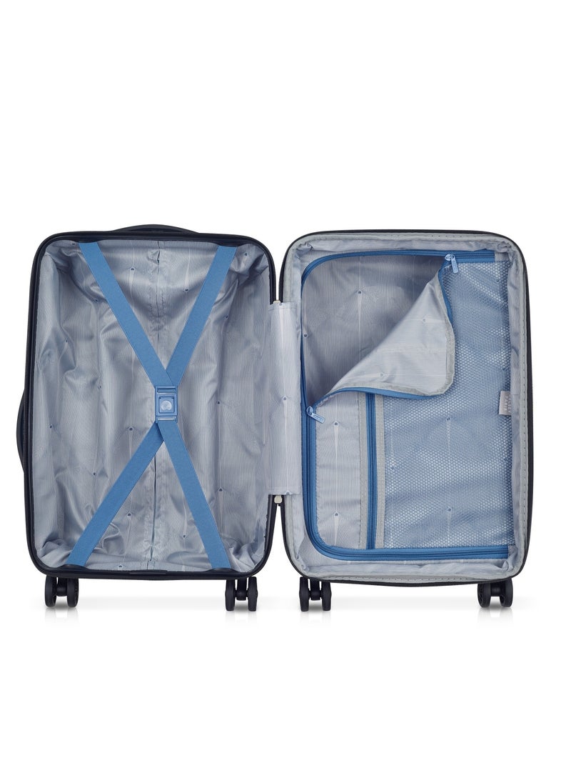 DELSEY Paris - Tiphanie 55cm Hardcase 4 Double Wheel Expandable Cabin Luggage Trolley Case Aqua - 00389280142ME - Image 1