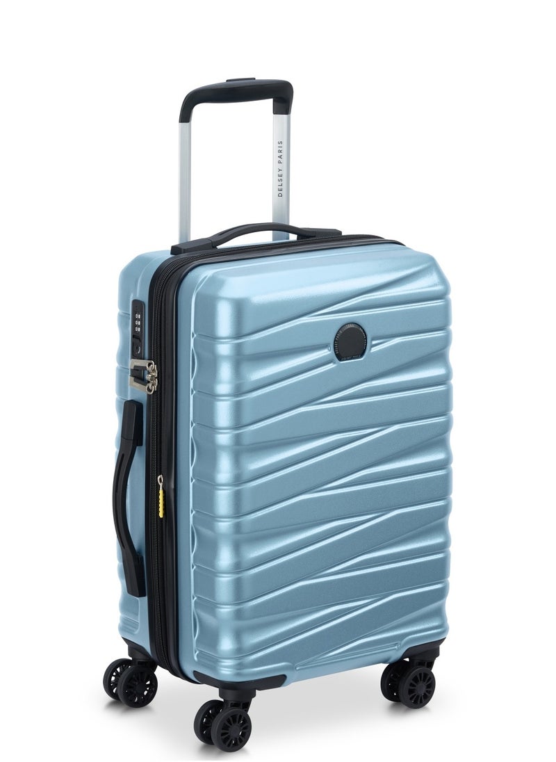 DELSEY Paris - Tiphanie 55cm Hardcase 4 Double Wheel Expandable Cabin Luggage Trolley Case Aqua - 00389280142ME - Image 1