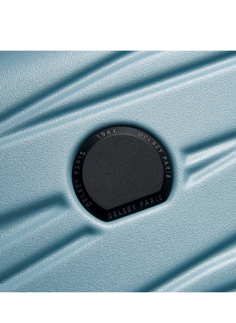 DELSEY Paris - Tiphanie 55cm Hardcase 4 Double Wheel Expandable Cabin Luggage Trolley Case Aqua - 00389280142ME - Image 1