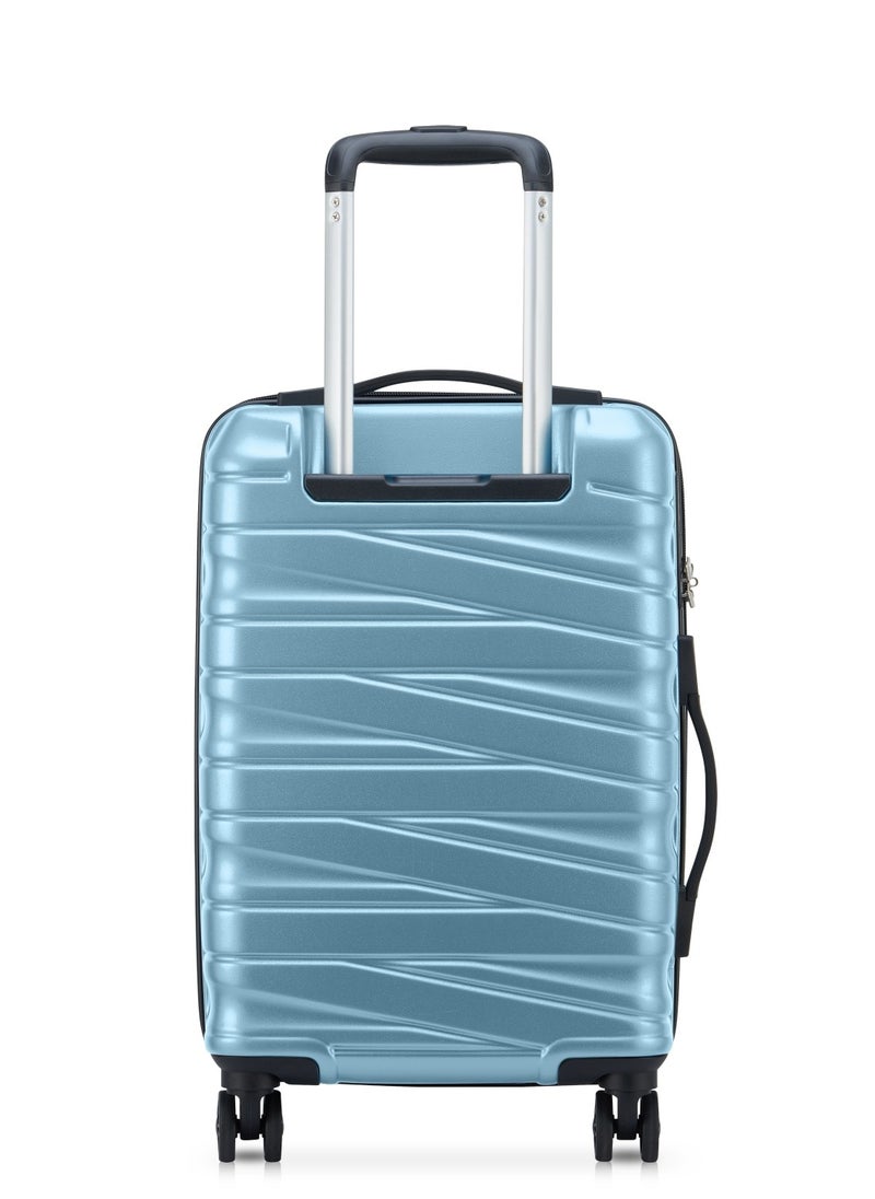 DELSEY Paris - Tiphanie 55cm Hardcase 4 Double Wheel Expandable Cabin Luggage Trolley Case Aqua - 00389280142ME - Image 1