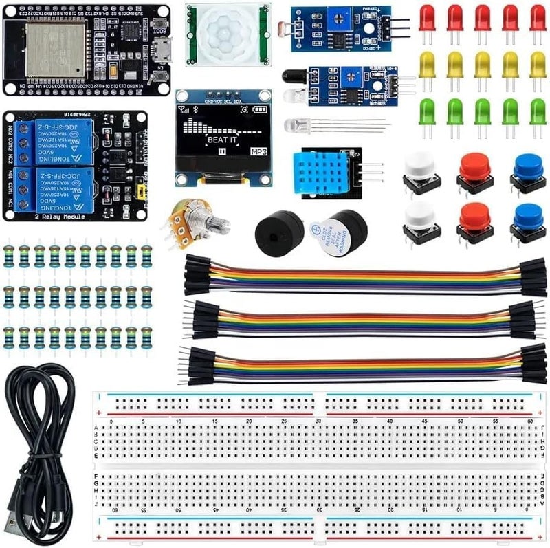 Electrobot ESP32 ESP-32S WiFi IOT Development Board Starter Kit Basic Learning Kit for DIY Experiments - Image 1