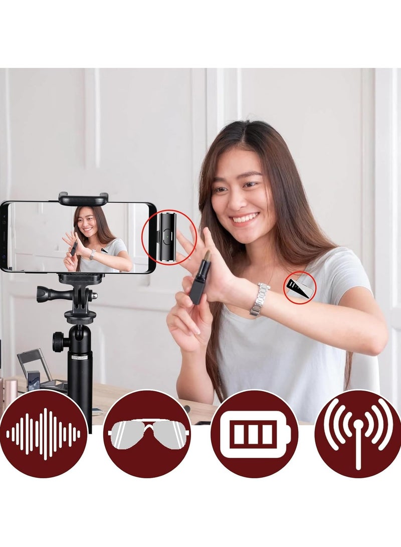 General iPhone lavalier microphone, 2.4G ultra-low latency built-in noise cancellation chip with audio/noise cancellation function  - Image 3