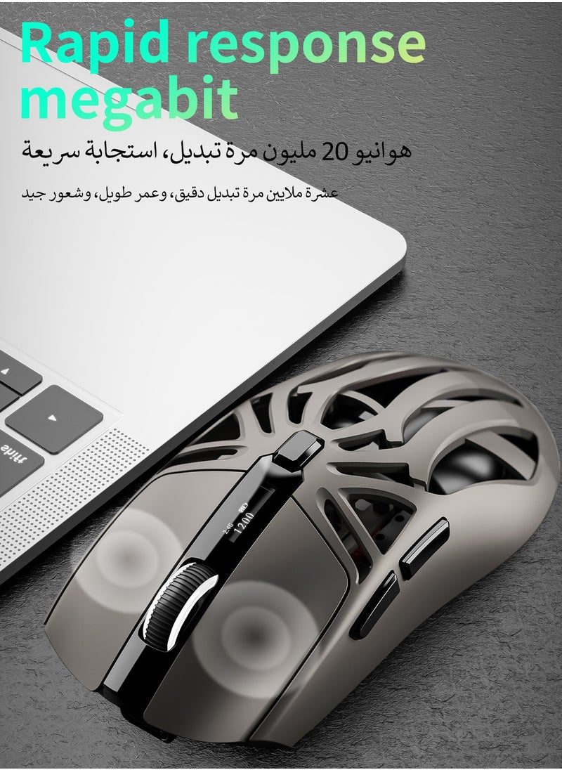 ARCHAEOPTERYX Wireless Mouse, Upgraded 2.4GHz Ergonomic Optical Mouse, Gaming mouse，10000 DPI Max, 6DPI Adjustable, 6 Buttons, Wireless Mouse for Laptop, PC, Chromebook, Notebook, 10M Wireless Connection Mouse | Black  - Image 3