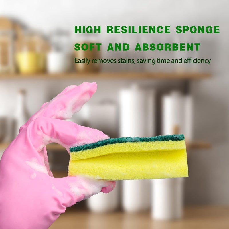 SILTOX Heavy Duty Cellulosic Scrub Sponge, Kitchen sponge | Dish sponge | Scrub | General Purpose Cleaning | Food Safe | Non-Rusting | Kitchen, Garage, Outdoor (8) - Image 4