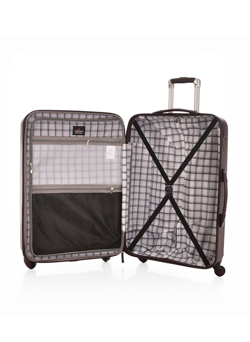 Track - Travel bags set of 3 pieces from Track, Hard - 30/25/20 inch, 4 wheels. Brown - Image 1