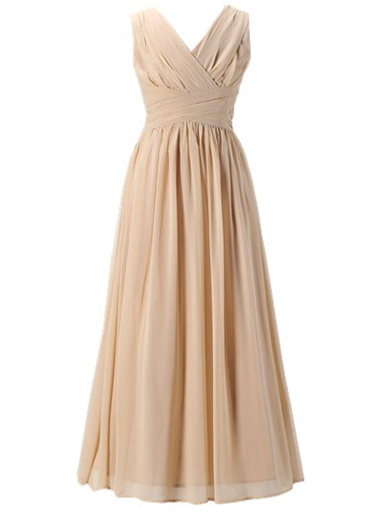 Happy Rose Flower Girl's Dress Party Dresses Juniors Long Bridesmaid Dress Champagne 14 - Image 2
