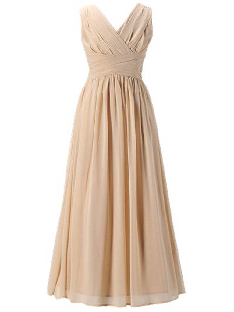 Happy Rose Flower Girl's Dress Party Dresses Juniors Long Bridesmaid Dress Champagne 14 - Image 1