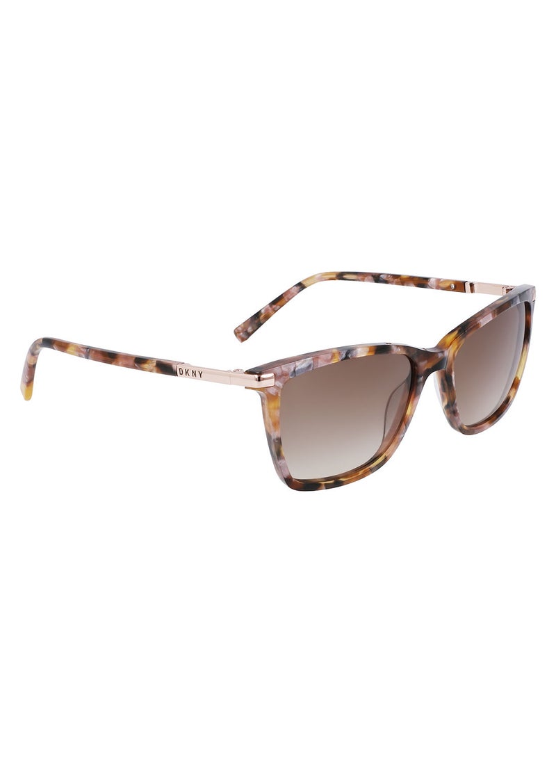DKNY Full Rim Acetate Modified Rectangle Dkny Sun Dk539S 5516 (205) Tortoise/Pearlized Blush  - Image 2