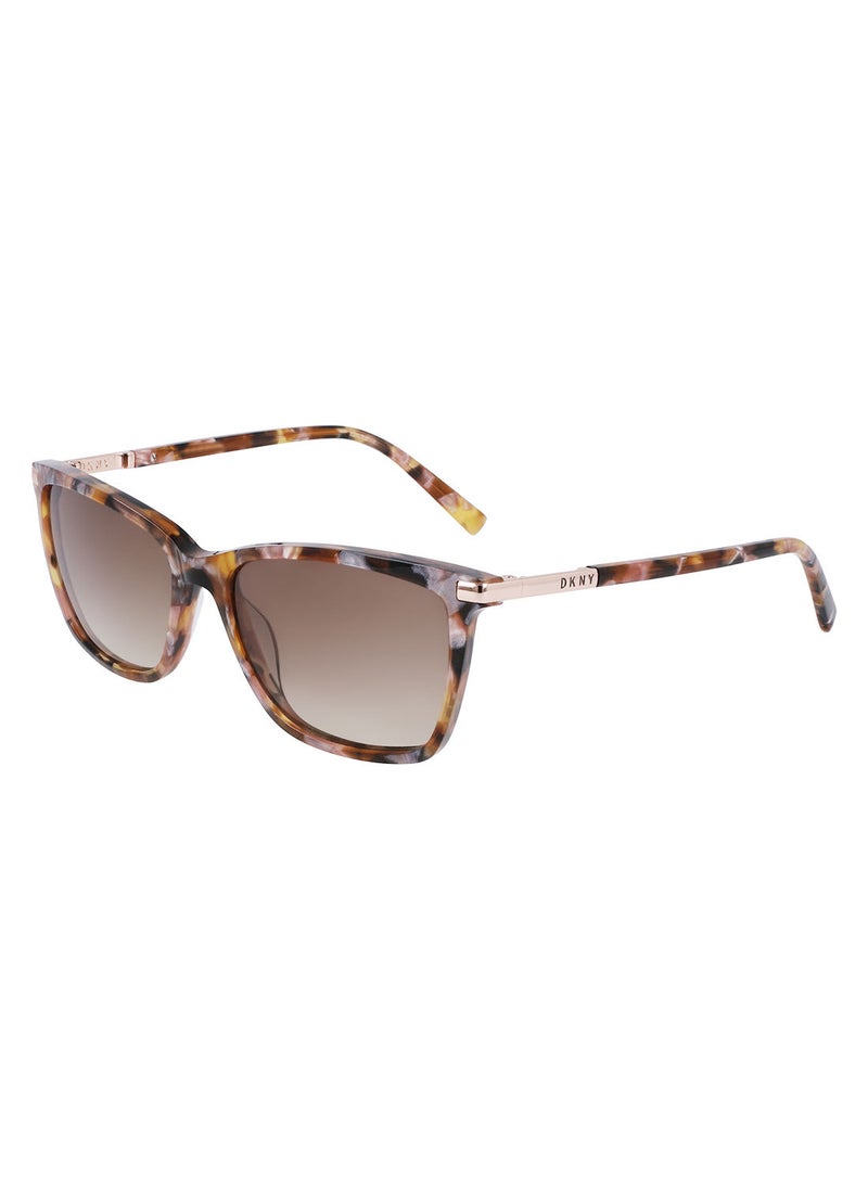 DKNY Full Rim Acetate Modified Rectangle Dkny Sun Dk539S 5516 (205) Tortoise/Pearlized Blush  - Image 1