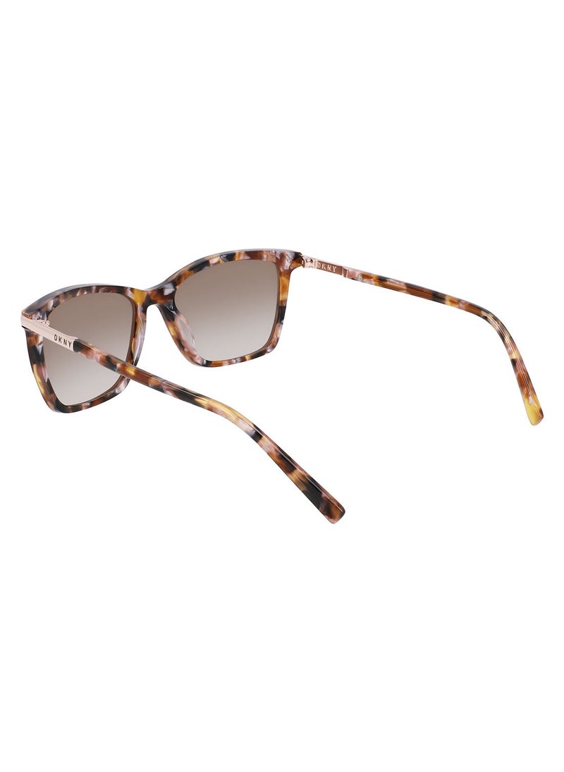 DKNY Full Rim Acetate Modified Rectangle Dkny Sun Dk539S 5516 (205) Tortoise/Pearlized Blush  - Image 3