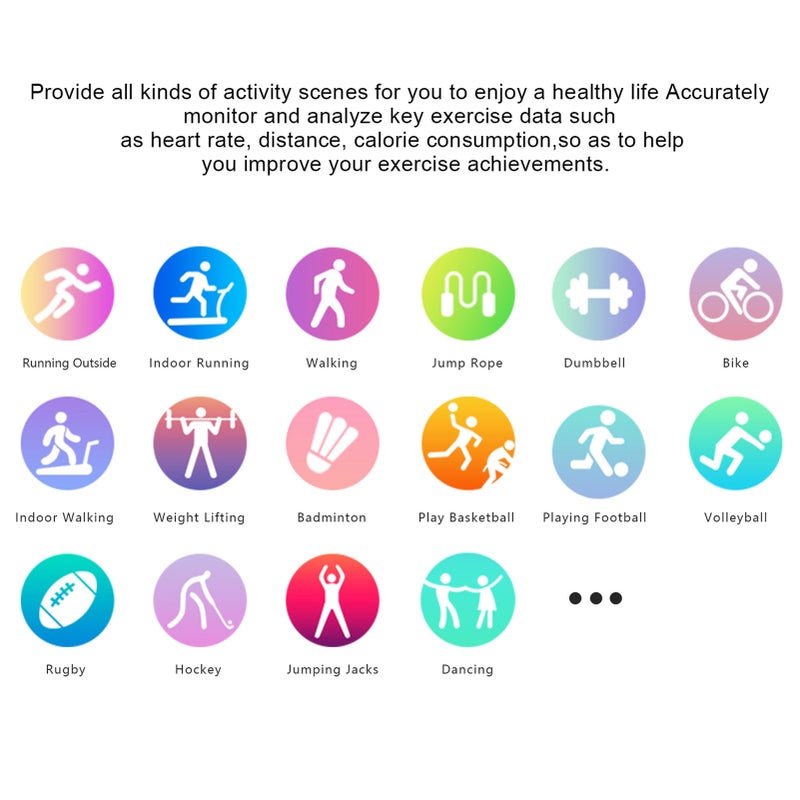 Smart Watch 1.43inch Round Full Touch Screen SmartWatch for Android iOS Phones Health Monitoring Intelligent Reminder Exercise Records - Image 2