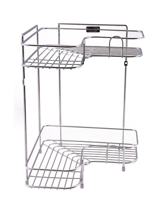 Royalford 2L Corner Rack Made Of Durable Steel High Quality Chrome Plated - Image 2