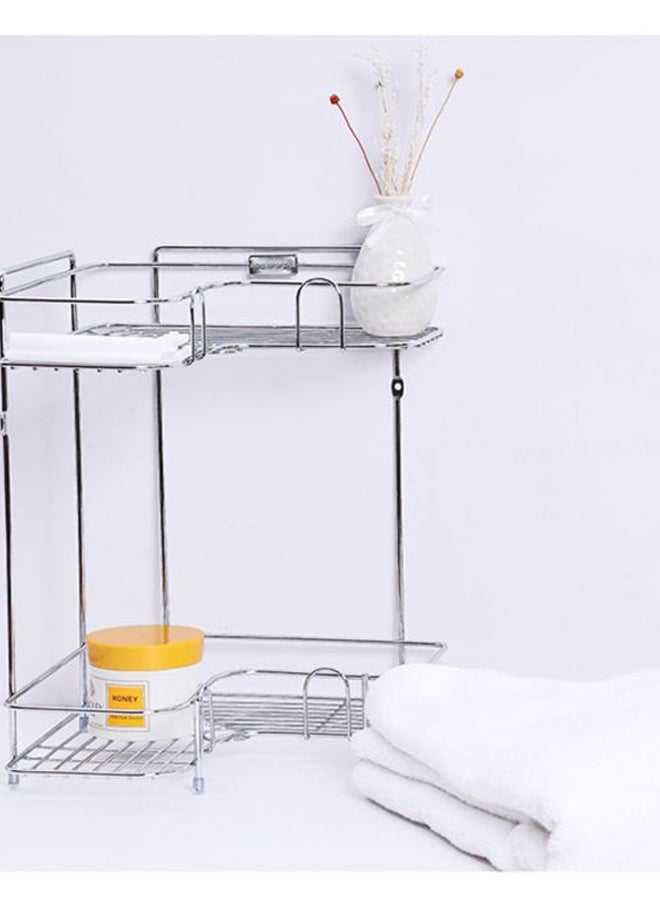 Royalford 2L Corner Rack Made Of Durable Steel High Quality Chrome Plated - Image 5