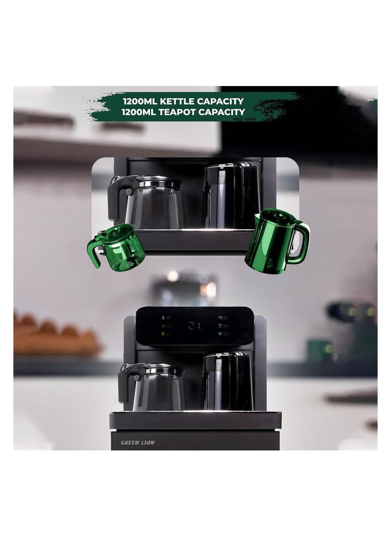 GREEN LION - Green Lion Smart Water Dispenser,1440W Power, 50-90°C Thermal Insulation, Hot & Cold Water, Double Cabinet Door, Remote Control, Child Safety Lock, and Tea Pot & Kettle Capacity of 1200ml - Image 1