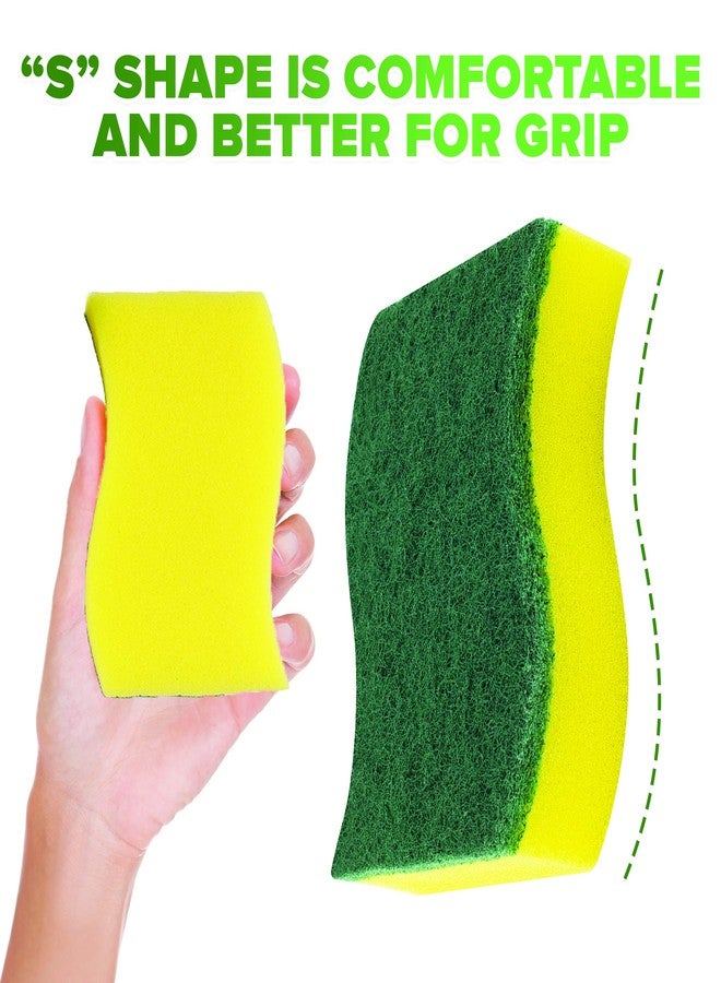SCRUBIT (24 Pack) Heavy Duty Scrub Sponges by SCRUBIT - Kitchen Dish, Sink and Bathroom Cleaning Scrubber Sponge - with Non-Smell Scouring Pad [New Packaging] - Image 3