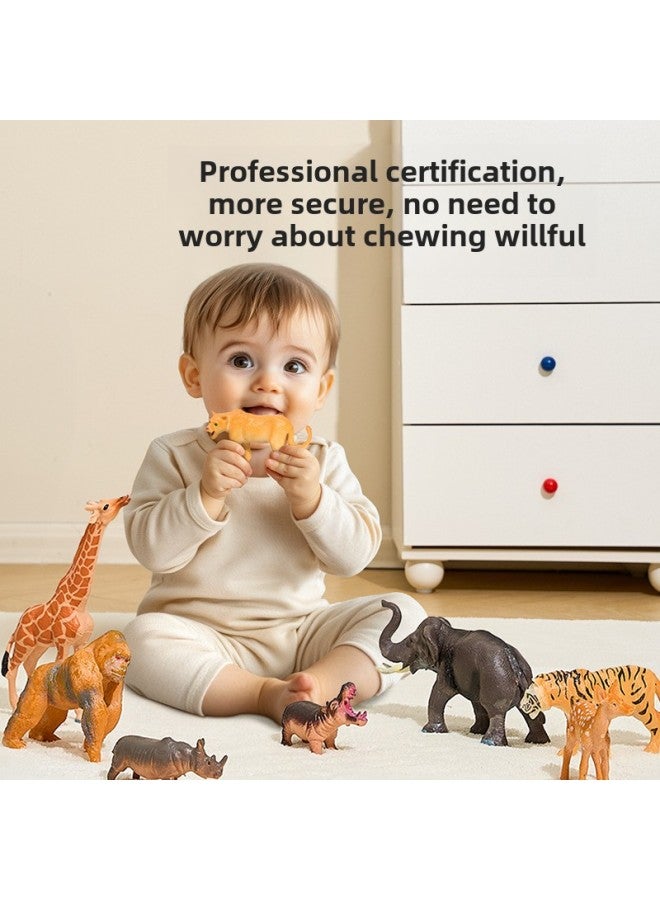 Children's Animal Model Simulation Toys Can Bite One-year-old Baby Cognitive Dinosaur 1 Little Boy 2 Puzzle 3 Farm-Colour:Recommend ⭐ 50 Animals + Free Storage Bucket + Animal Early Education Manual-Specification:No Specifications - Image 5