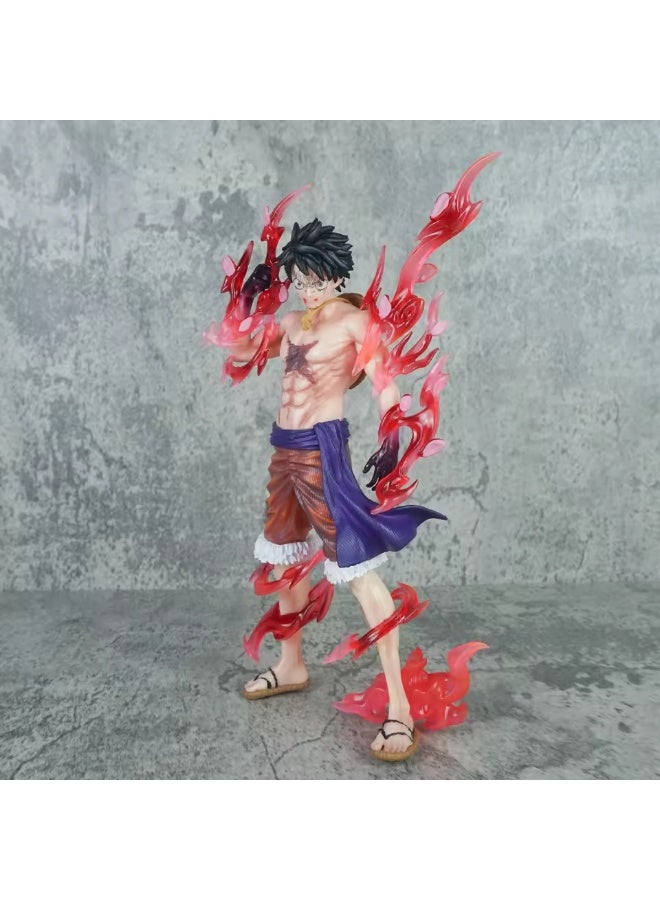 STORE 7 Anime Warrior Action Figure Statue 23 cm – Premium Collectible Anime Figurine with Red Flame Effects, Detailed Display Model for Collectors & Anime Fans - Image 4