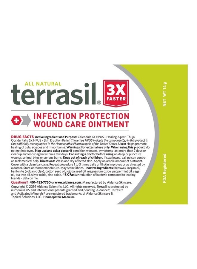 Terrasil - Terrasil Wound Care - 3X Faster Healing, Infection Protection Ointment for bed sores, pressure sores, diabetic wounds, ulcers, cuts, scrapes, and burns (14 gram tube) - Image 1