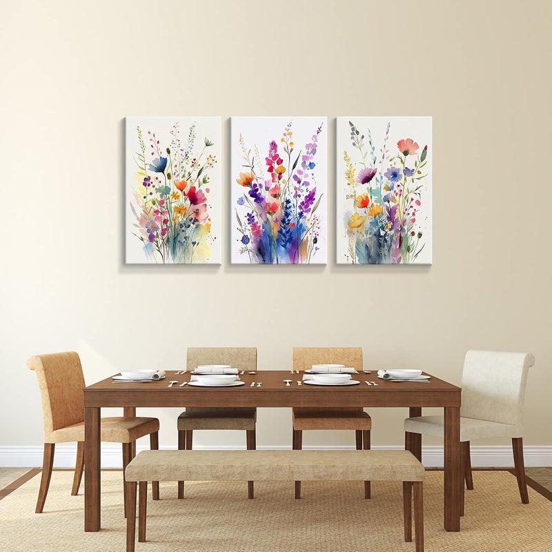 DFAIUY Floral Botanical Canvas Wall Art Set - Image 2