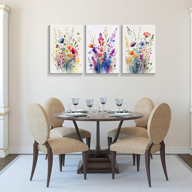 DFAIUY Floral Botanical Canvas Wall Art Set - Image 3