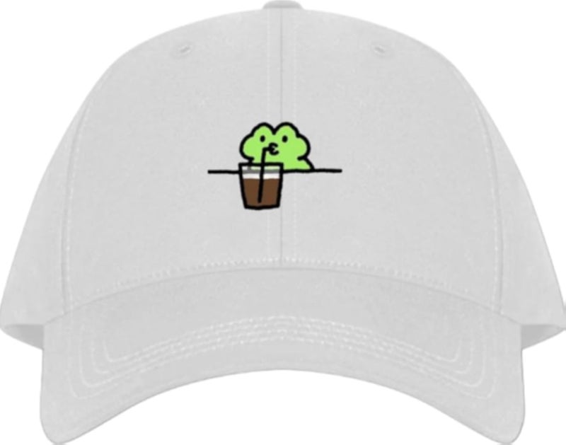 Frog Plain unisex baseball cap White 10