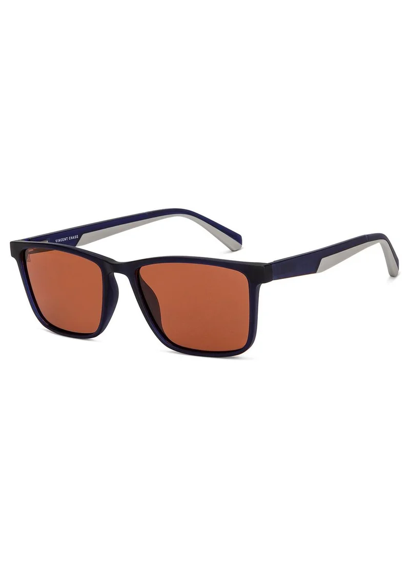 VINCENT CHASE Unisex Polarized Wayfarer Sunglasses - VC S15754 - Lens Size: 54 Mm