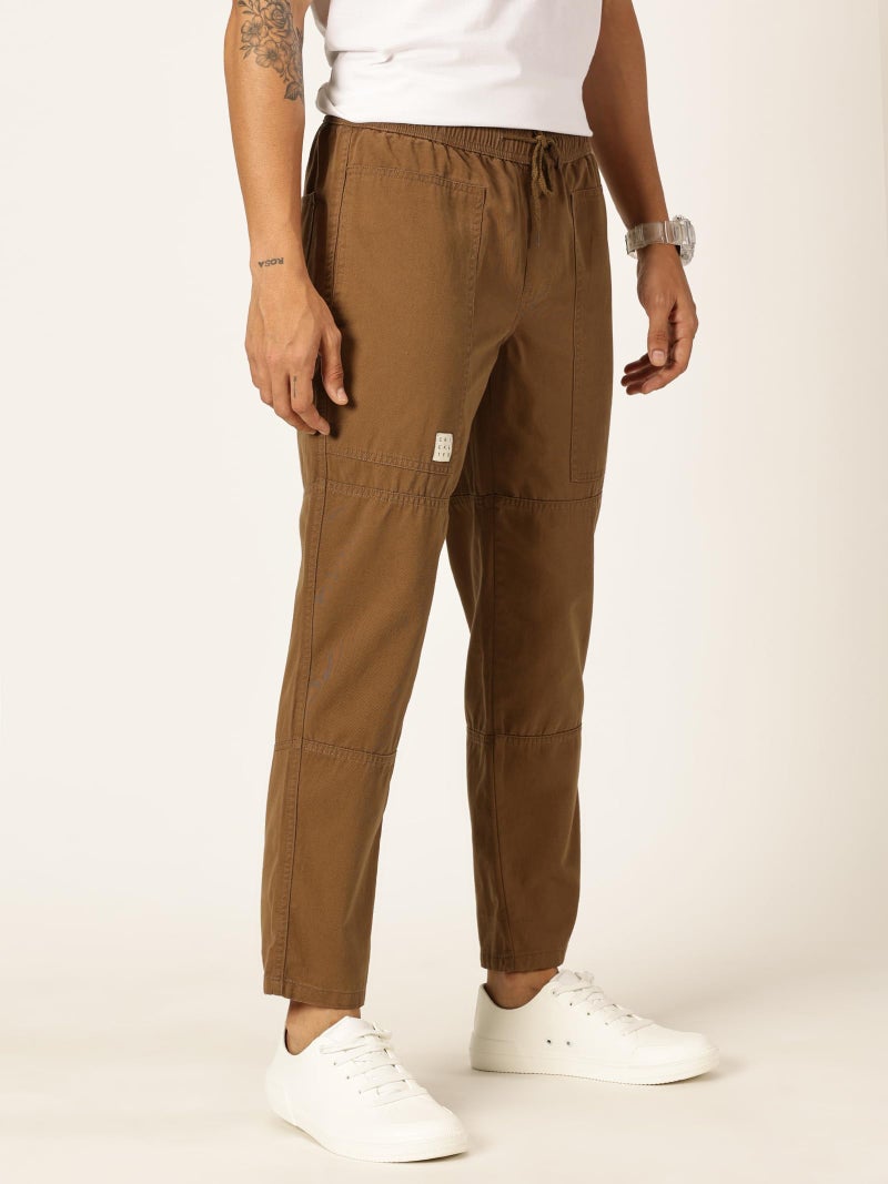 Thomas Scott Men's Relaxed Fit Pure Cotton Trousers Dark Khaki - Image 3