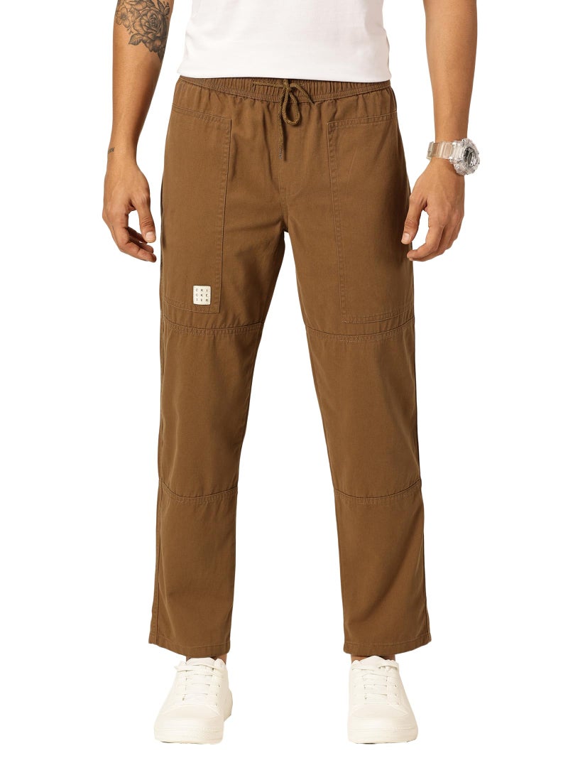 Thomas Scott Men's Relaxed Fit Pure Cotton Trousers Dark Khaki - Image 1