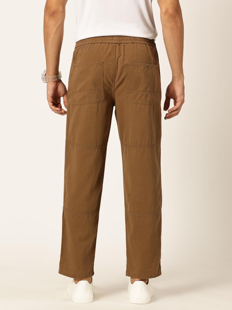 Thomas Scott Men's Relaxed Fit Pure Cotton Trousers Dark Khaki - Image 4