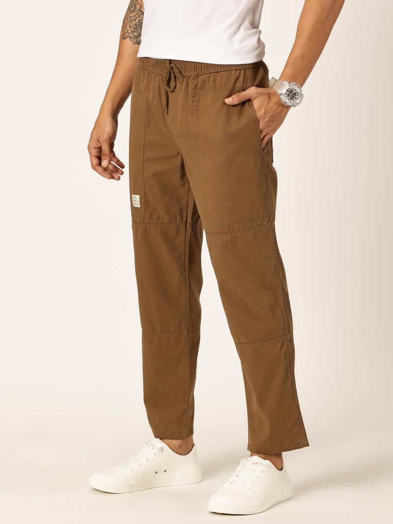 Thomas Scott Men's Relaxed Fit Pure Cotton Trousers Dark Khaki - Image 2