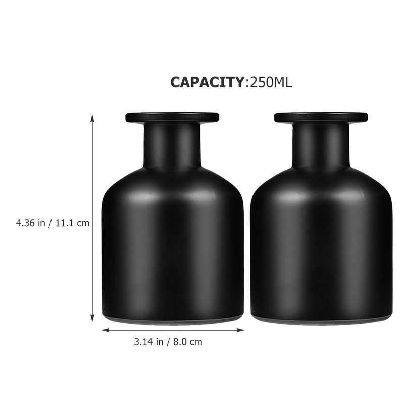 2pcs Glass Aromatherapy Bottle Perfume Containers Desktop Embossed Bottles - Image 2