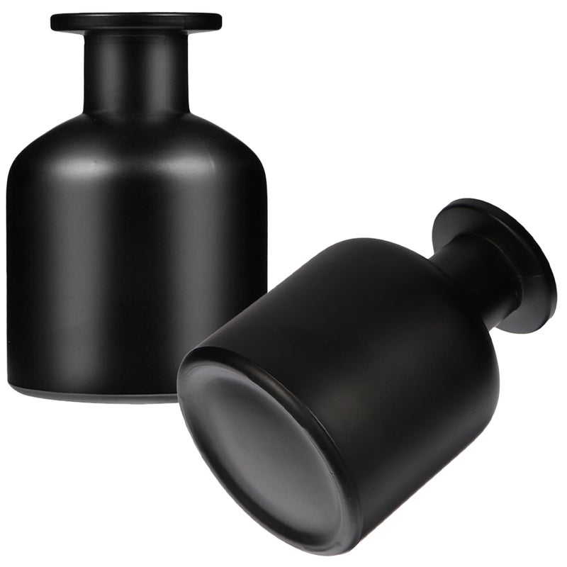 2pcs Glass Aromatherapy Bottle Perfume Containers Desktop Embossed Bottles - Image 1