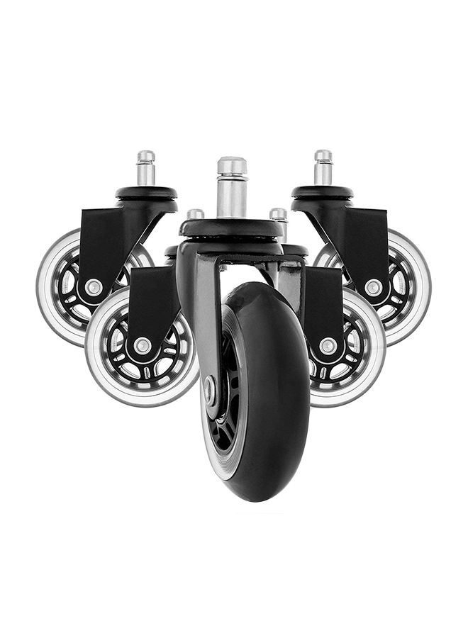 Alyashmac 5-Piece Office Chair Swivel Caster Wheel Black 2.5inch - Image 1
