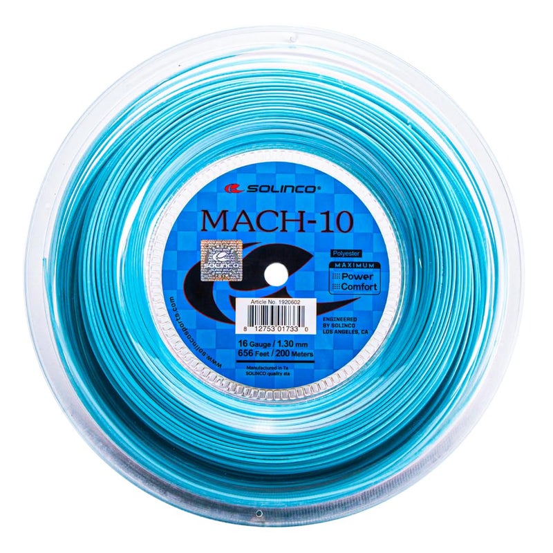 Solinco Mach10 CoPolyester Tennis String Reel 656 ft 200 m Explosive Power Superior Feel Tension Maintenance CloudFORM Technology Soft Durable Performance String 18 - Image 2