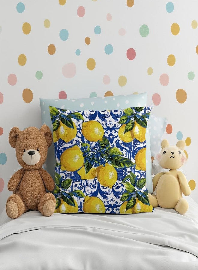 CQM 4 PCs Pillow Covers 18x18, Italy Lemon Throw Pillow Covers, Lemon Decor Italian Gifts Pillow Cases Decorative Pillow Protectors Living Room Bedroom Office Home Decor for Cushion Car Bed - Image 5